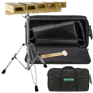 Temple Block Set (with Stand, Case, and Mallets)